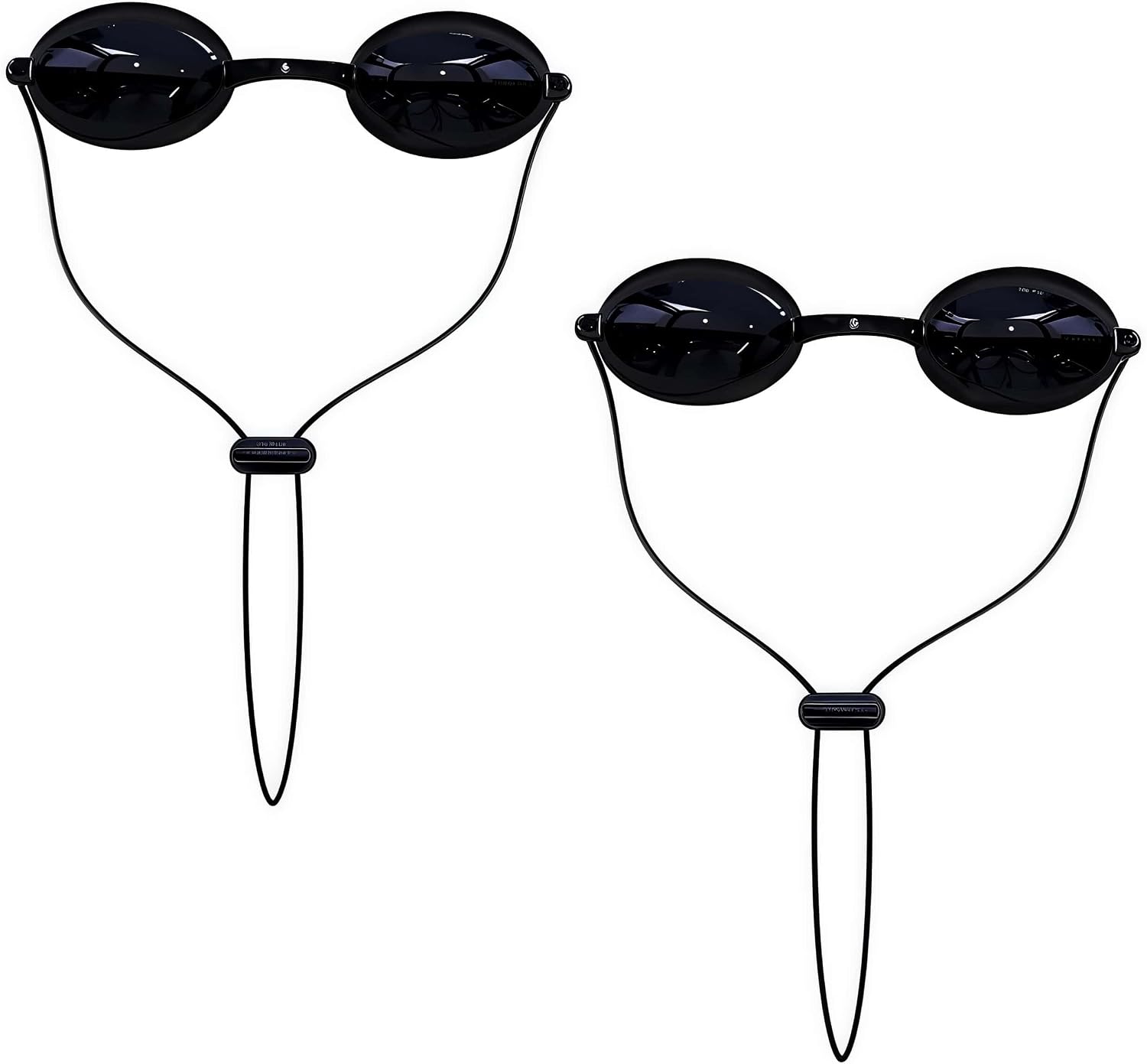 See-Through Safety Goggles Pack of 2, Transparent Safety Glasses for Tanning Use, and Half-clear Eye Protection, 2