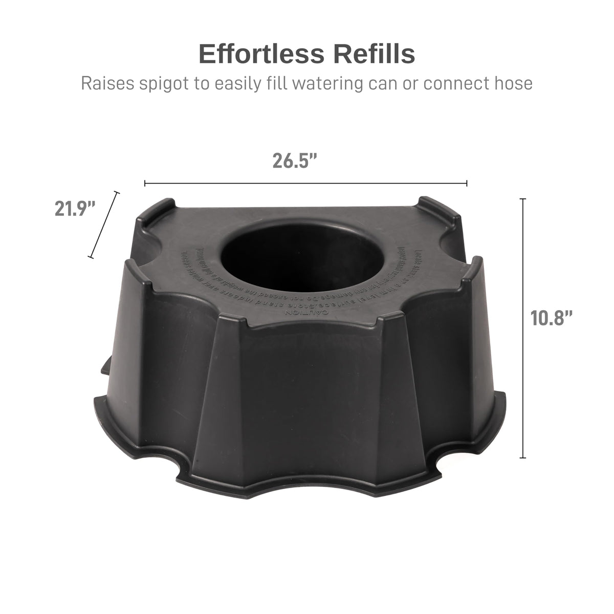 55-Gallon Rain Barrel Stand, Made from 100% Recycled Material, Black