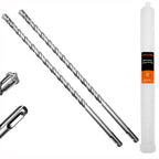 Keewaki 2-Pack 1/2" x 12" SDS Plus Hammer Drill Bits, Cross Tip