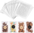 Halloween Cellophane Treat Bags, 100 Pack 4x6 in for Gifting