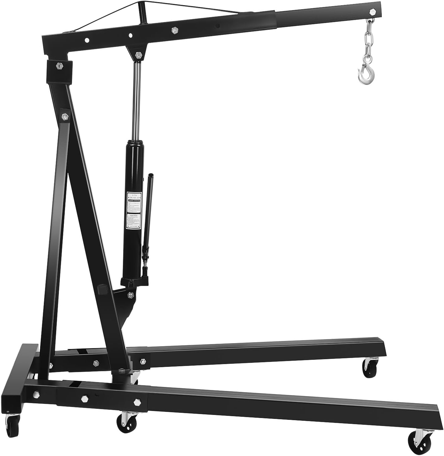2 Ton Engine Hoist,Folding Cherry Picker with Lever,Cherry Picker Engine Hoist,Heavy Cherry Picker with 6 Wheels for