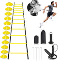 Agility Ladder,Speed Training Equipment Set,20ft Rungs Speed Ladder,Soccer Cones,Jump Rope, Running Resistance