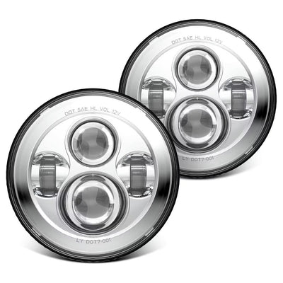 1000% Bright 7 Inch LED Headlights Anti-glare Round H6024 LED Headlight Compatible with Jeep Wrangler JK JKU TJ LJ