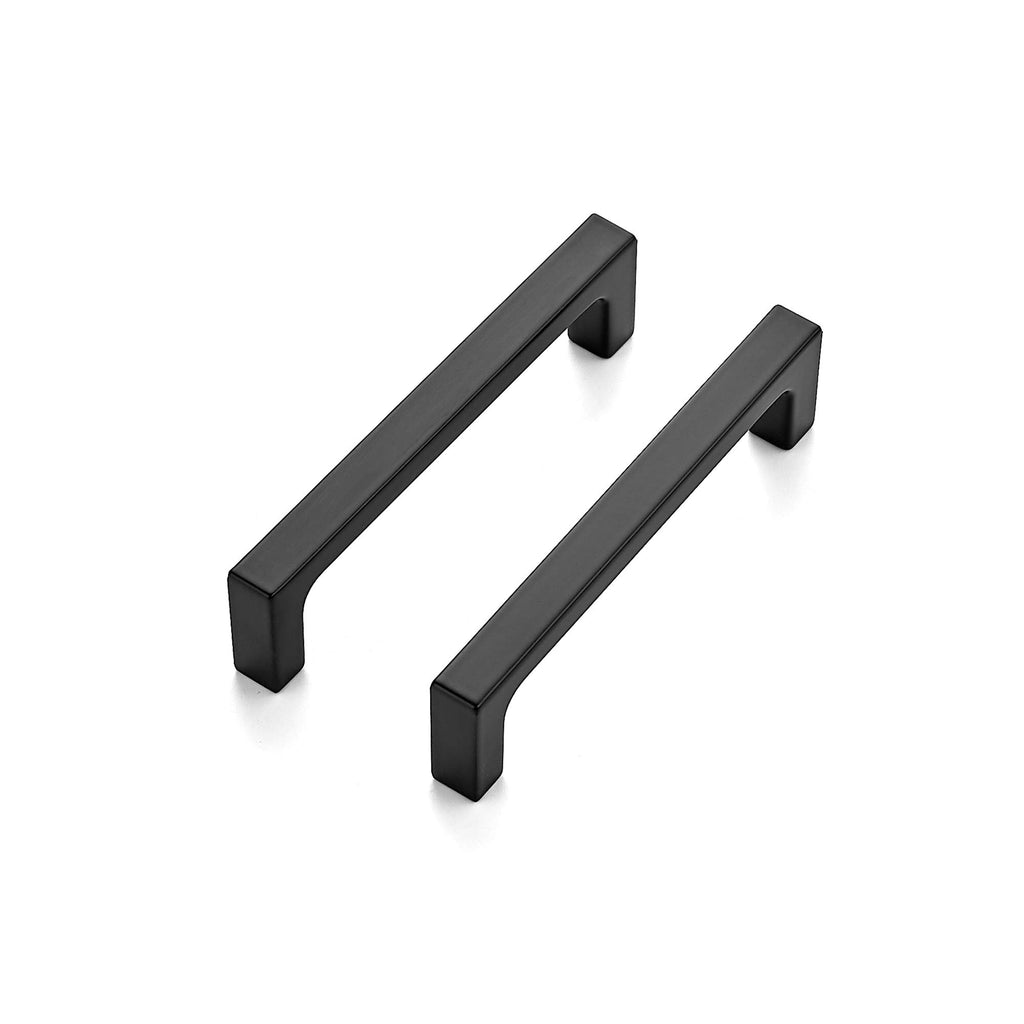 Matte Black Kitchen Cabinet Handles 3-3/4 Inch Pulls 5 Pack