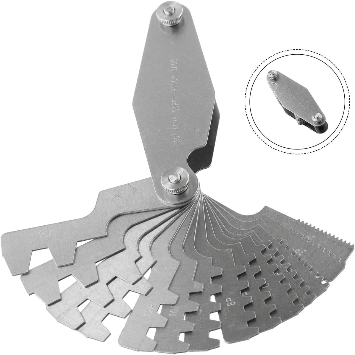 Hardened Steel Thread Gauge for Lathe Tool Angle Check