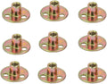 Socell 5/16"-18 T Nuts Brad Hole Carbon Steel Round Base Screw-in T-Nuts Furniture Hardware Flange Insert Female Thread T-Nut 5/16"-18（12pcs）