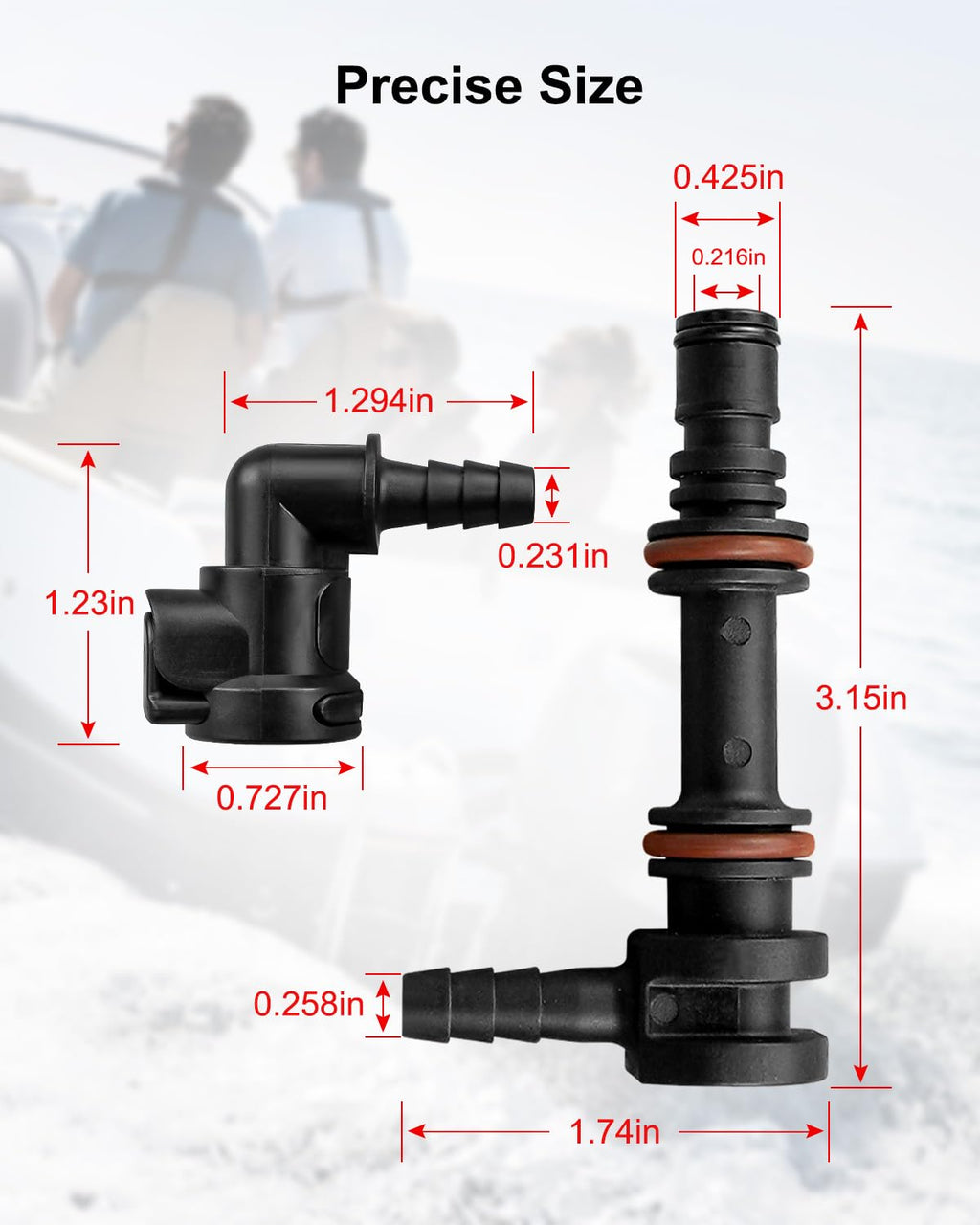 861163 Gear Lube Hose Connector Fit for MerCruiser Alpha One Gen 2