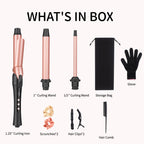 3 in 1 Curling Iron Set with Interchangeable Ceramic Barrels