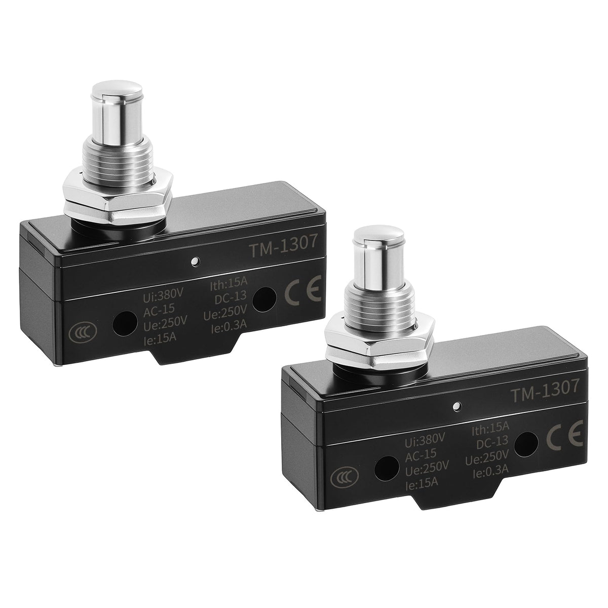 FOCMKEAS 2 Pcs TM-1307 Micro Limit Switch, 15A 250VAC Micro Switch, SPDT