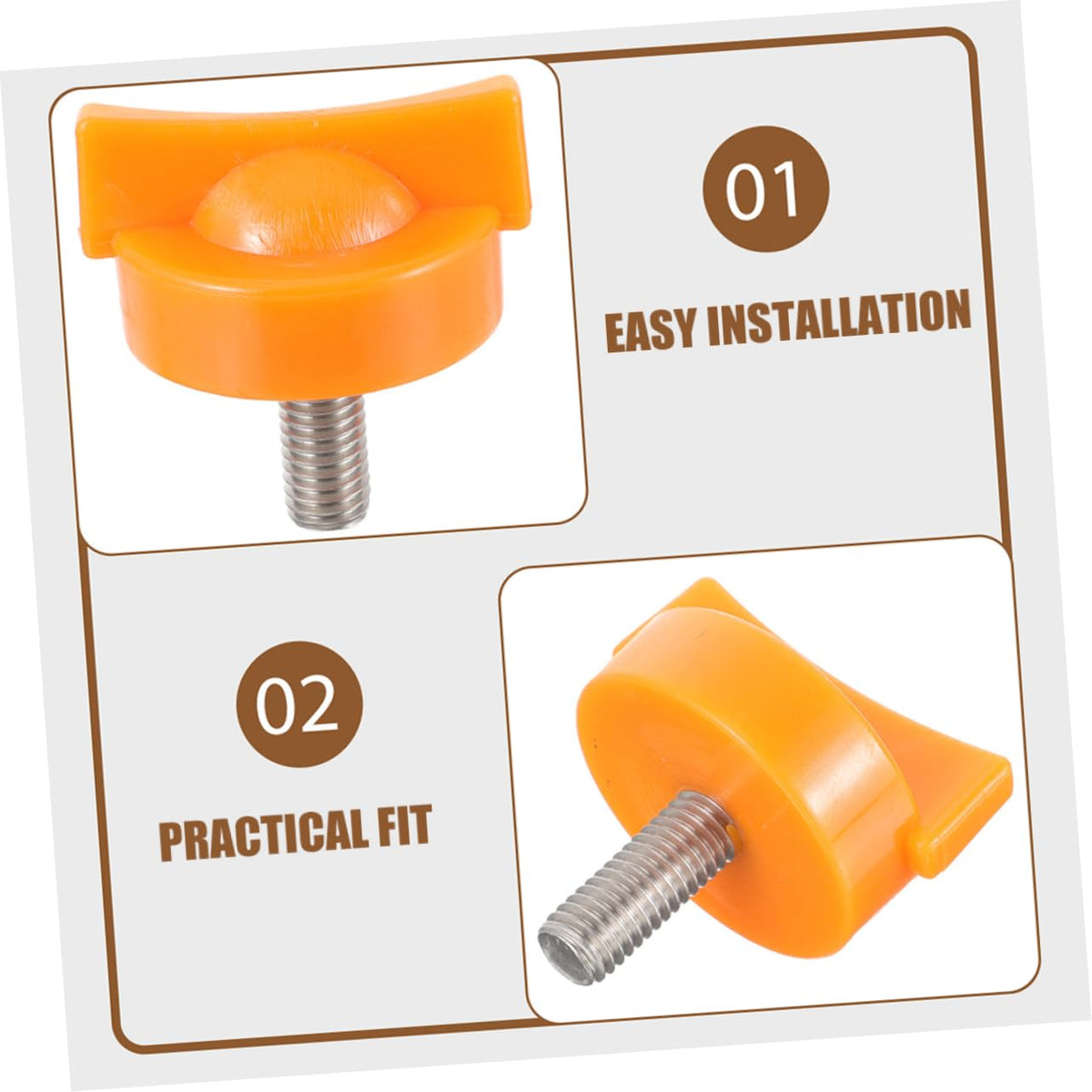 2pcs Plastic Fastening Screws for Citrus Juicers, Orange Models