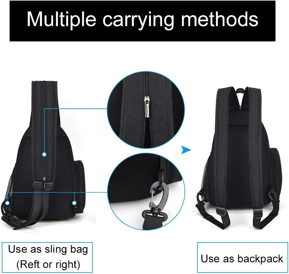 Camera Bag Sling Backpack, Camera Case Backpack with Tripod Holder for DSLR/SLR Mirrorless Cameras (Canon Nikon Sony
