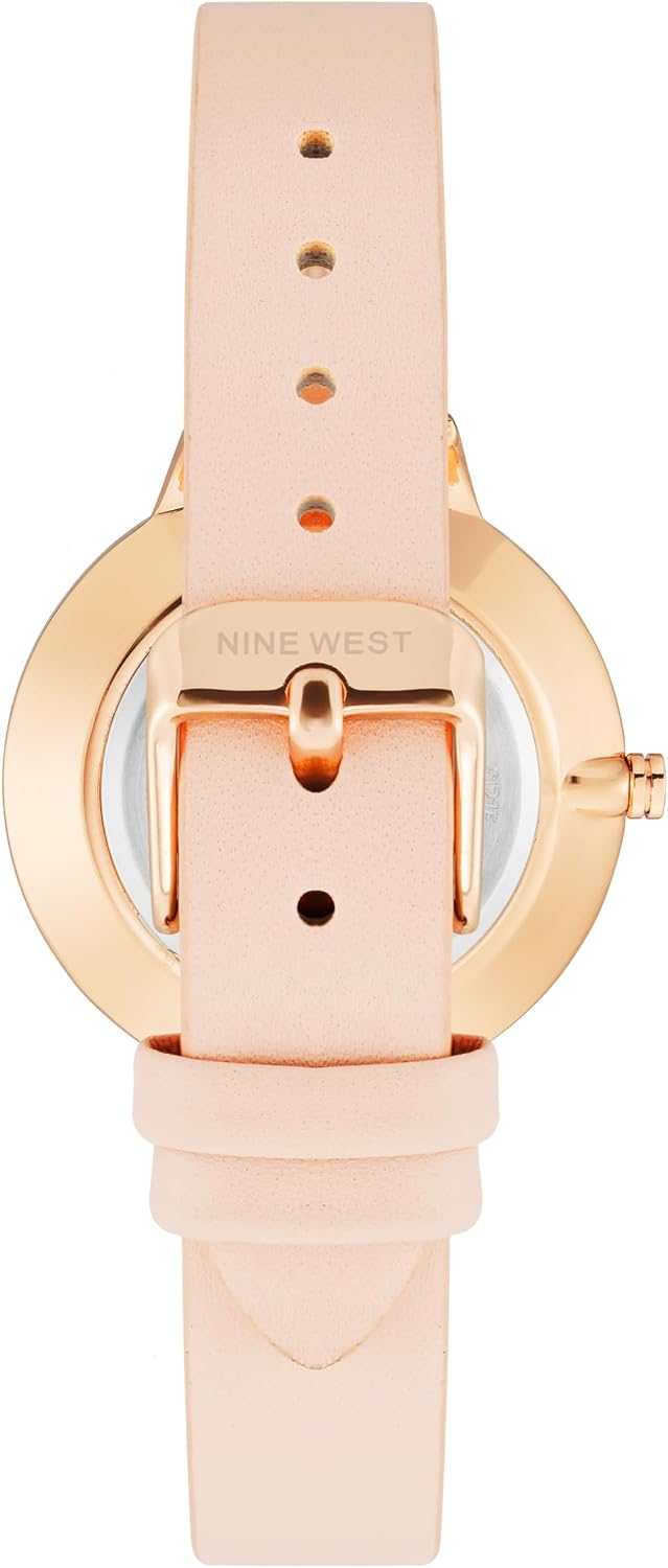 Women's Floral Dial Smooth Strap Watch
