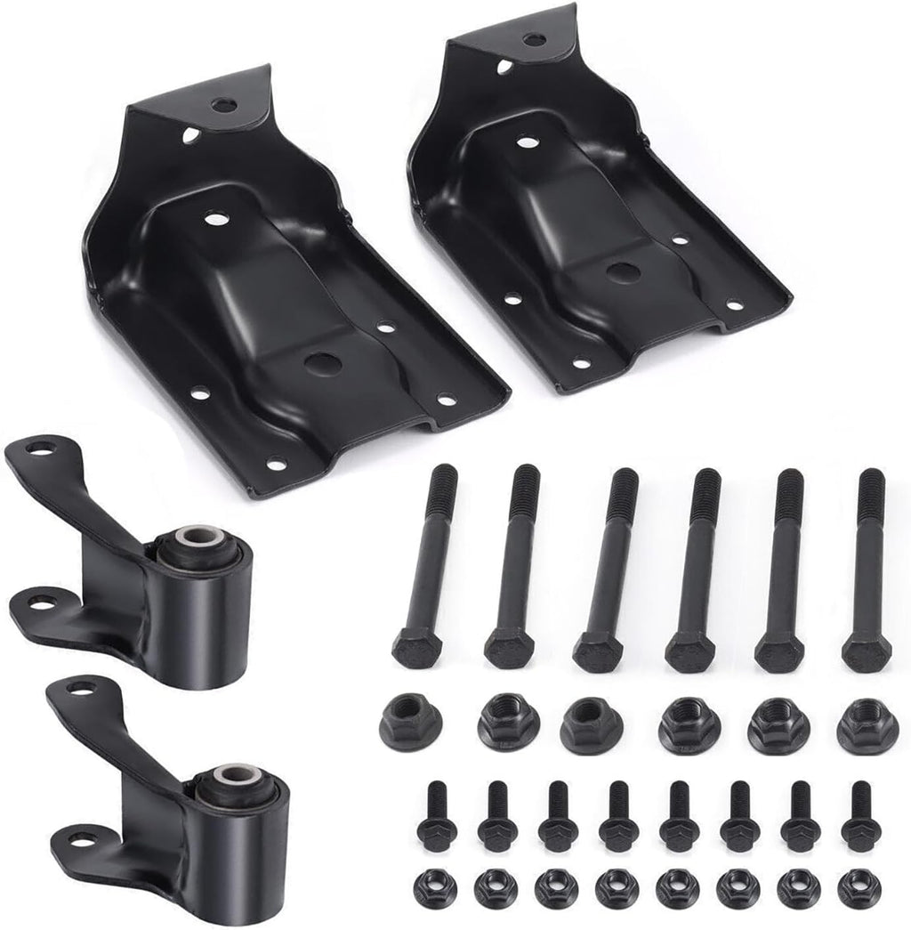 722-032 722-029 Rear Leaf Spring Hanger Bracket Shackle Kit For 1999-2013 Chevy Silverado 1500 GMC Sierra 1500 K150383 K150381 22820716 12474021
