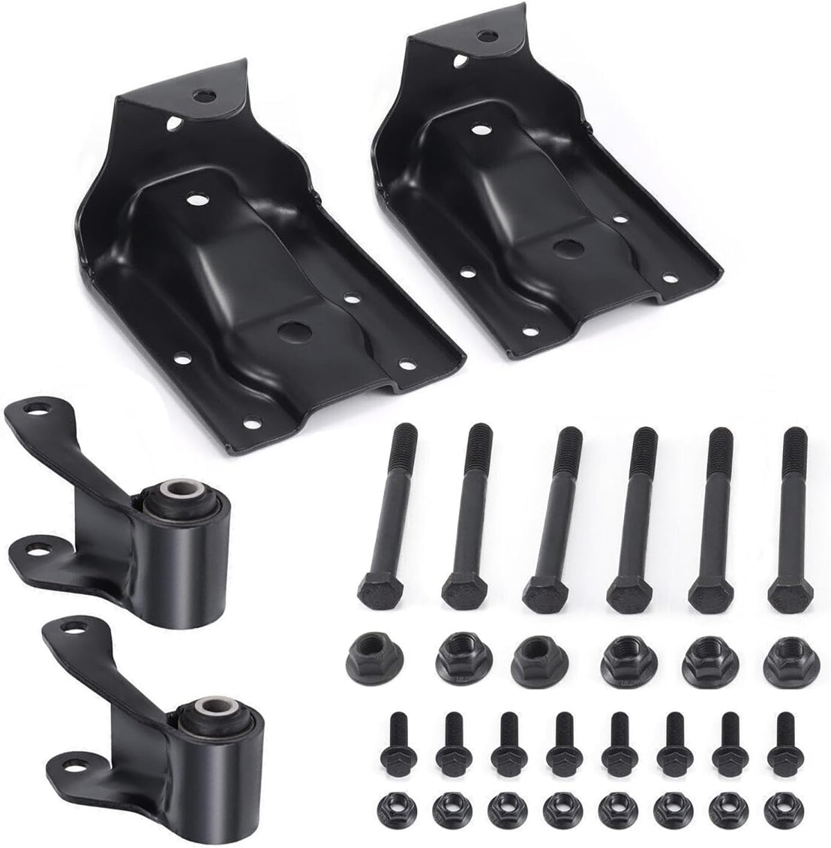 722-032 722-029 Rear Leaf Spring Hanger Bracket Shackle Kit For 1999-2013 Chevy Silverado 1500 GMC Sierra 1500 K150383 K150381 22820716 12474021