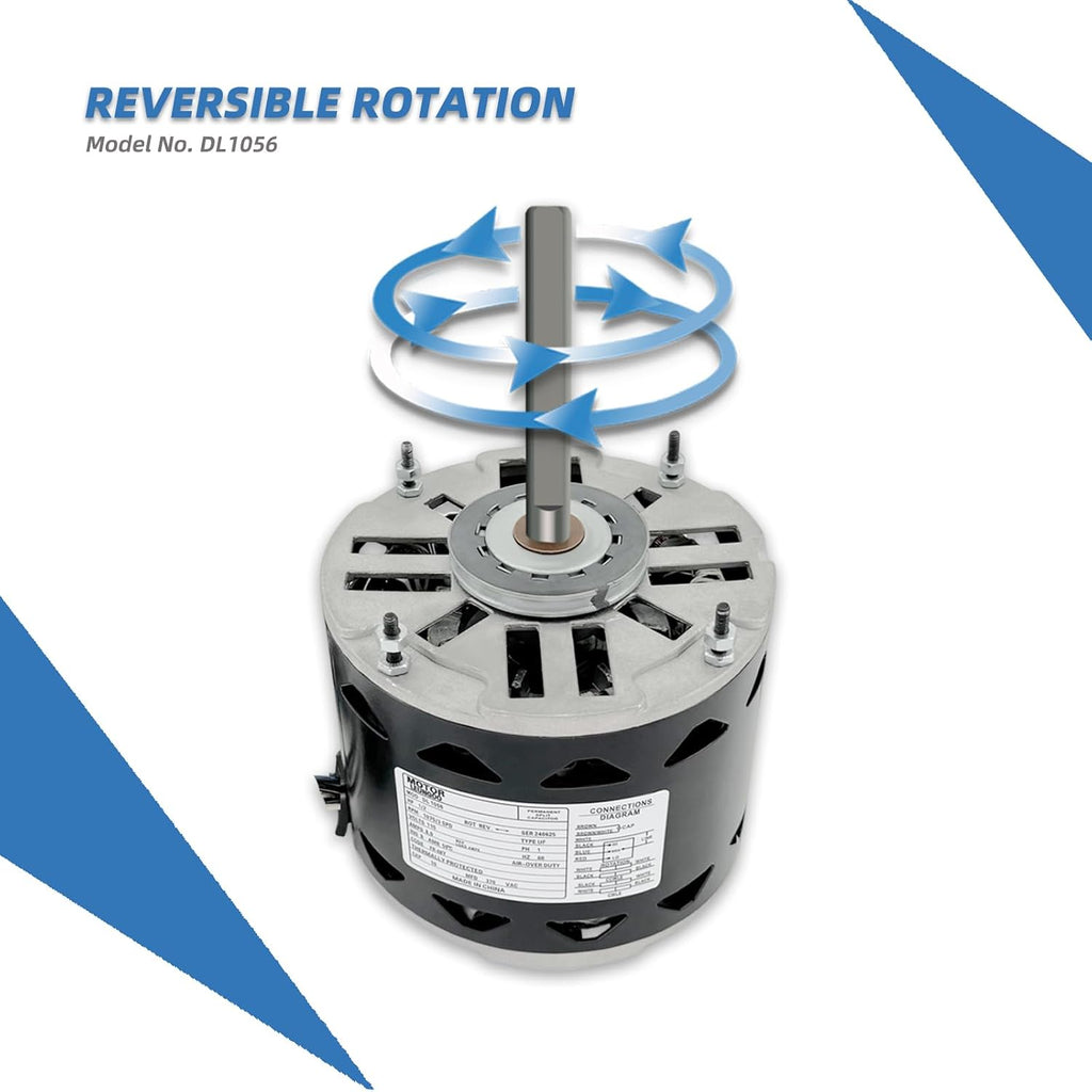 DL1056 Blower Fan Motor Replaces A.O. Smith/Century DL1056, Fasco D701
