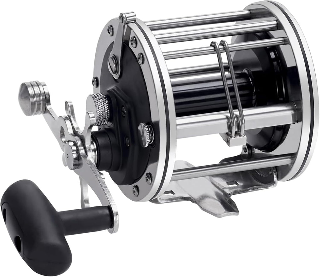 Sea Fishing Reel 44-66 LB Max Drag Saltwater Round Conventional Trolling Reel Aluminum CNC 2.8:1/4.4:1 Gear Ratio