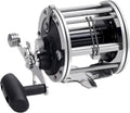 Sea Fishing Reel 44-66 LB Max Drag Saltwater Round Conventional Trolling Reel Aluminum CNC 2.8:1/4.4:1 Gear Ratio