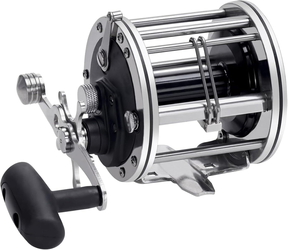 Sea Fishing Reel 44-66 LB Max Drag Saltwater Round Conventional Trolling Reel Aluminum CNC 2.8:1/4.4:1 Gear Ratio