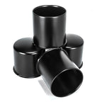 4Pcs 4.9" Stainless Trailer Wheel Center Caps, Matte Black