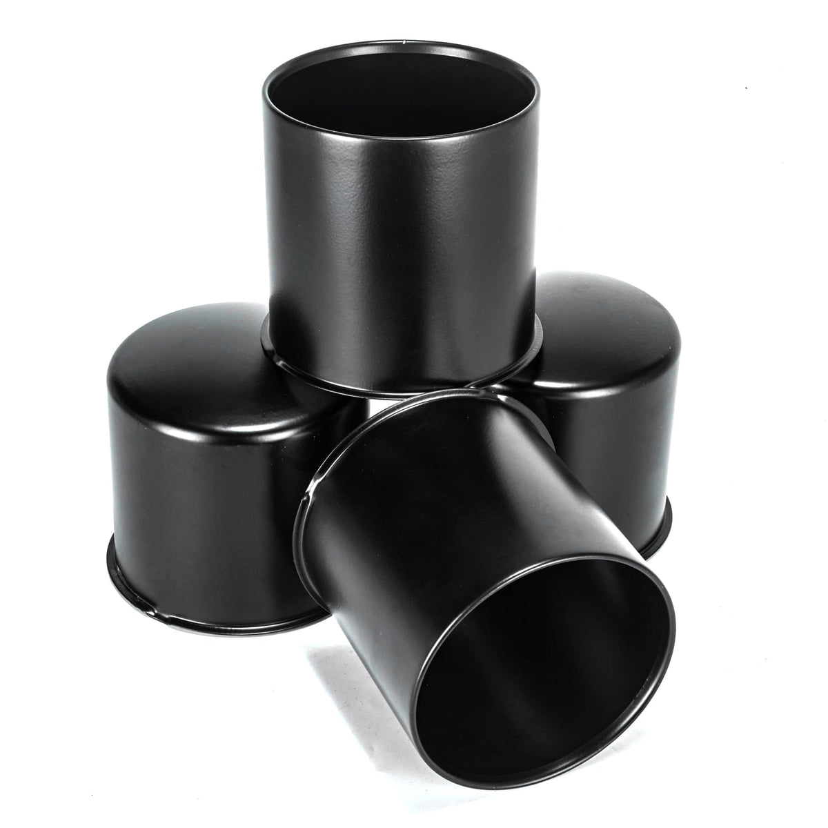 4Pcs 4.9" Stainless Trailer Wheel Center Caps, Matte Black