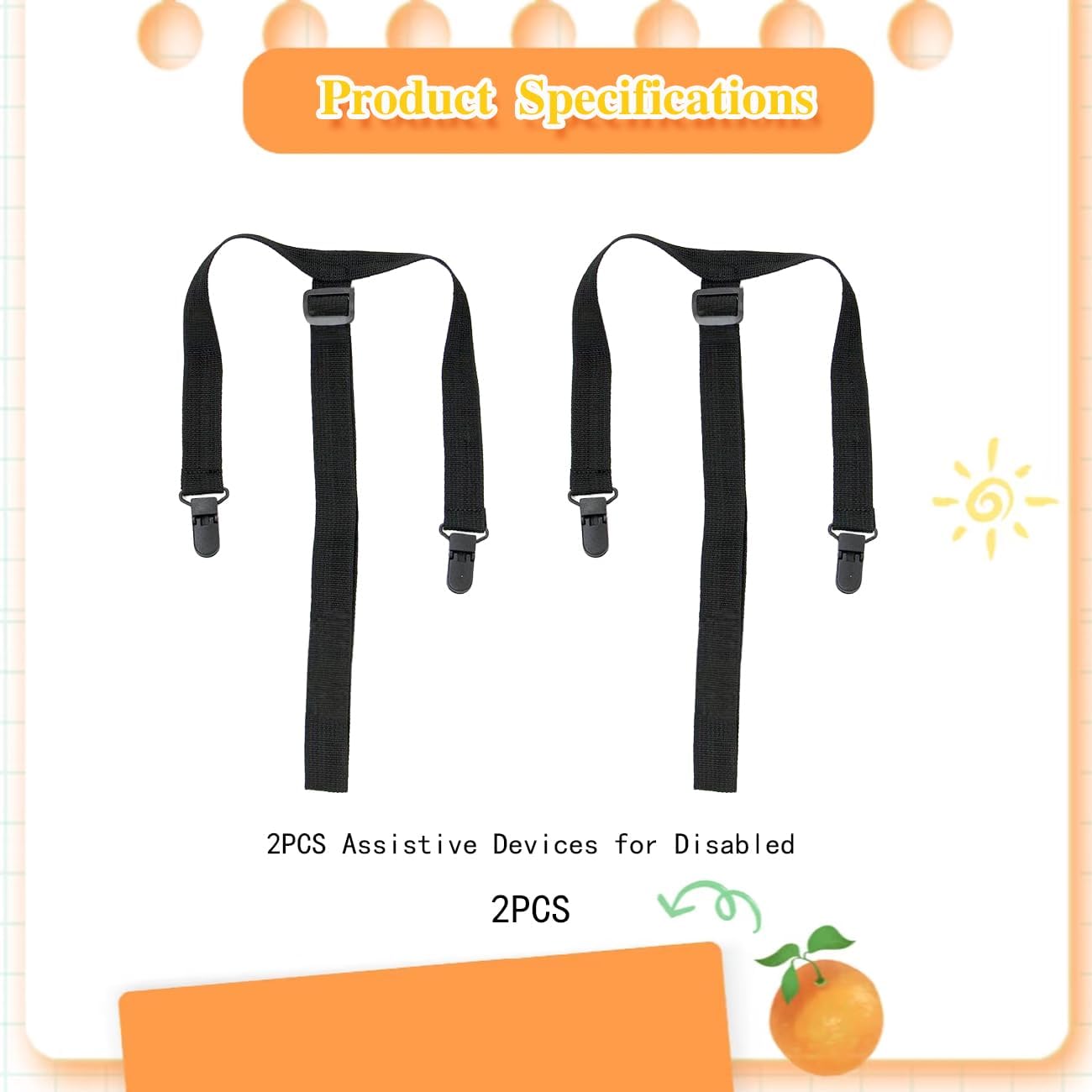 Adjustable Clip & Pull Dressing Aid for Elderly, Disabled & Pregnant Women – 2PCS Mobility Assist Tool for Pants