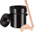 Fermentation Crock 2 Liter / 0.5 Gallon, Sauerkraut Crock with Lid, Weights & Pounder - Ceramic Fermenting Crock Kit