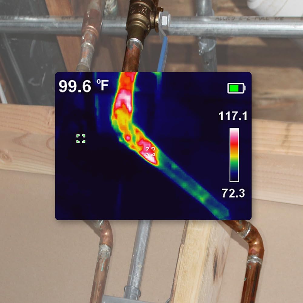 Klein Tools TI250 Rechargeable Thermal Imaging Camera, Camera Displays Over 19,200 Pixels with 3 Color Palettes, High