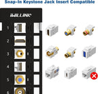 iwillink Blank 12 Port Keystone Patch Panel with 89D Wall Mount Bracket