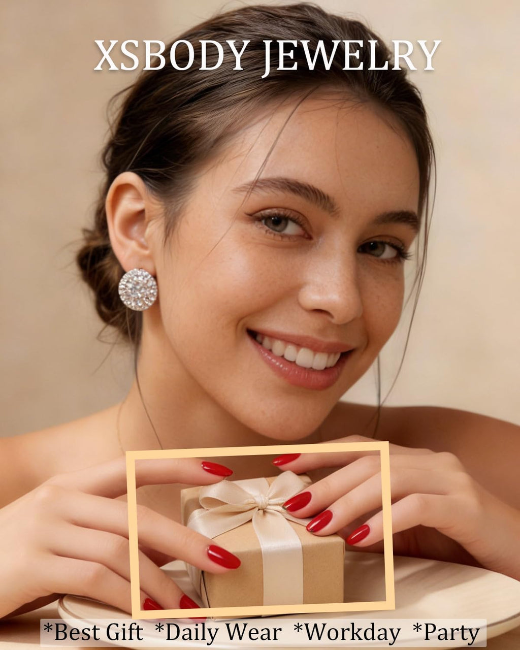 Statement Hypoallergenic Stud Earrings for Women Luxury Prom Jewelry Rhinestone Earrings for Women Sparkly Aretes