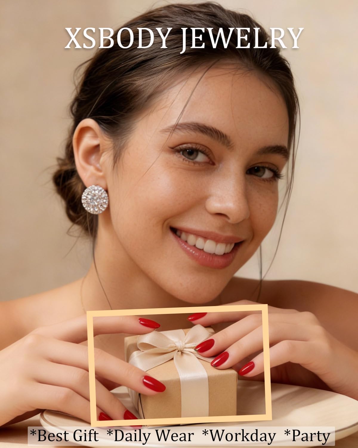 Statement Hypoallergenic Stud Earrings for Women Luxury Prom Jewelry Rhinestone Earrings for Women Sparkly Aretes