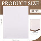 20pcs Bookboard, Chipboard for Book Binding, 11 x 8.5''22pt, White