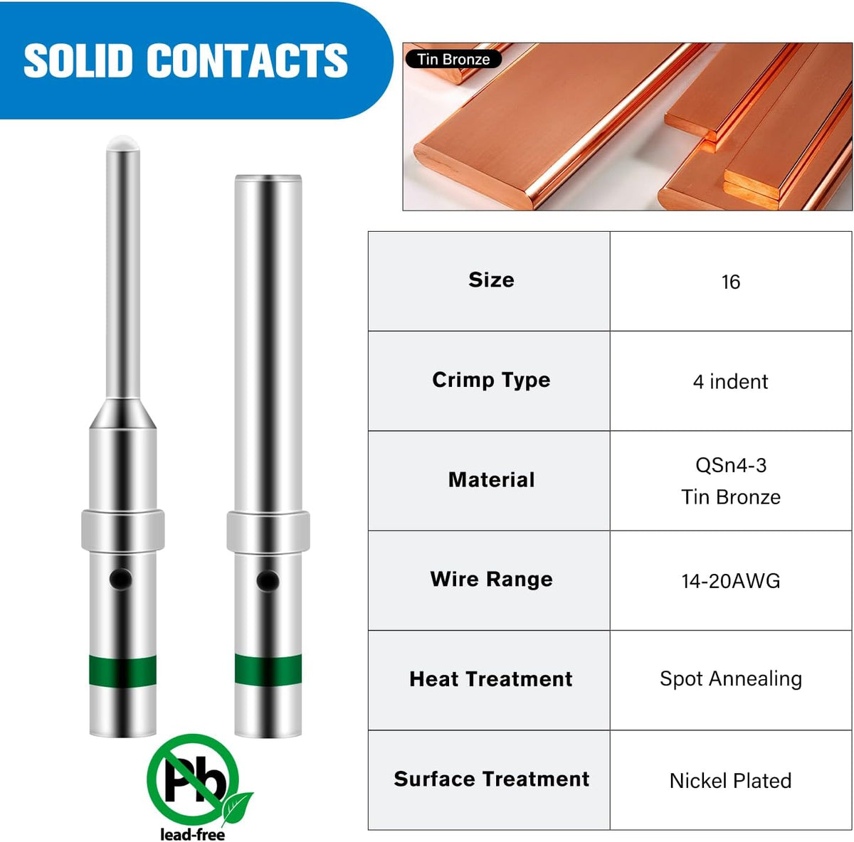 Nilight 3 PIN DT Connector Kit 3 Sets Size 16 Solid Contacts