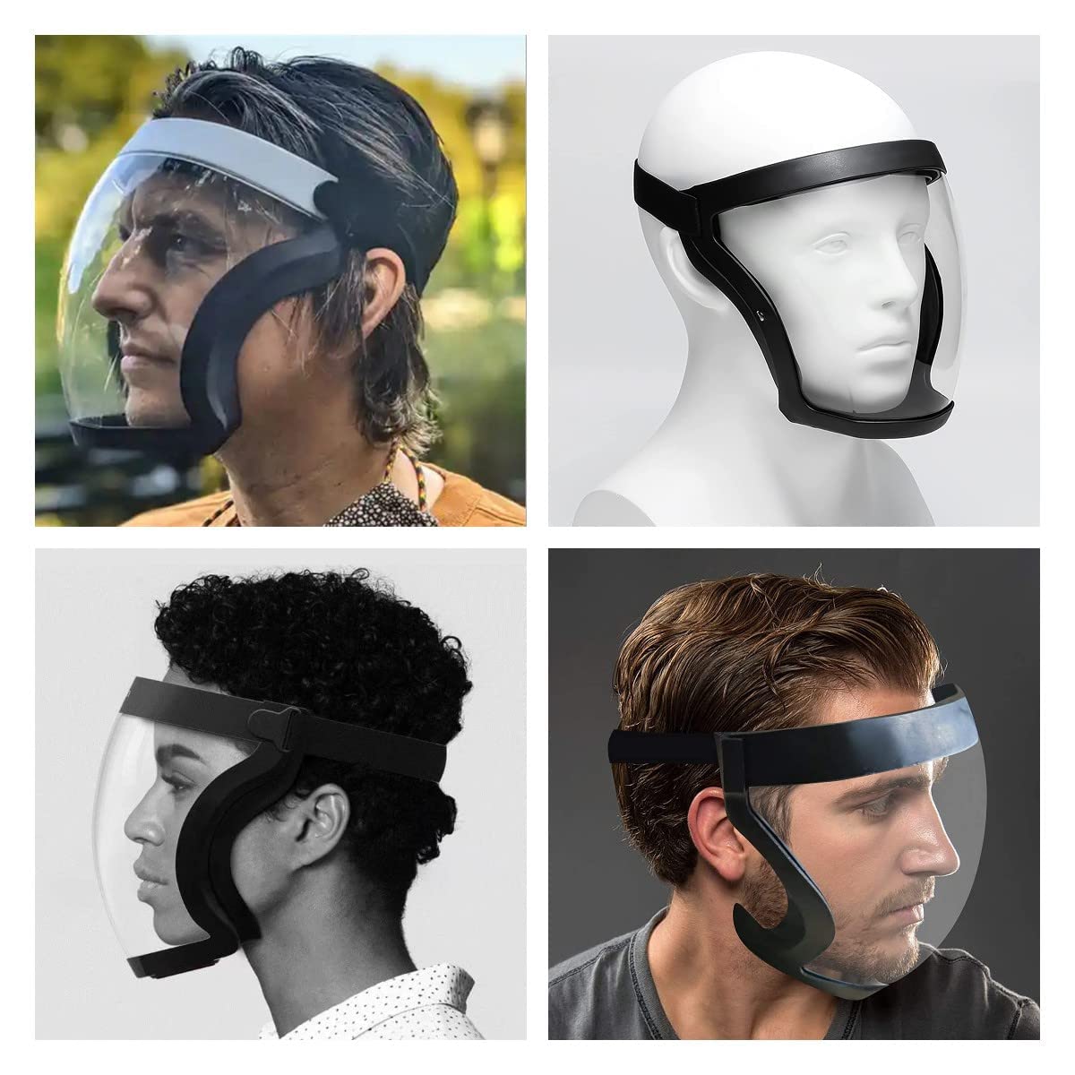 Full Face Shield, Clear Adjustable Visor for Grinding and Yard Work