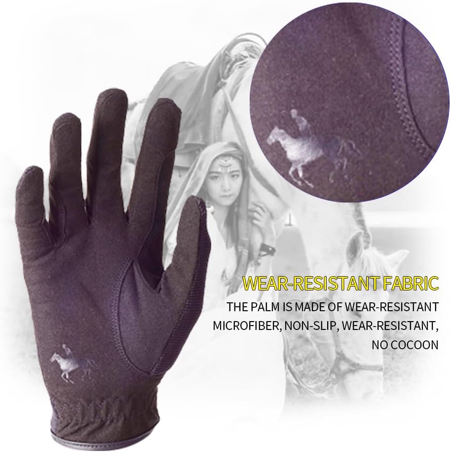 Horse Riding Gloves Equestrian Gloves for Men Women Horseback Riding Gloves with Grip for Adults Riding Sports Biking