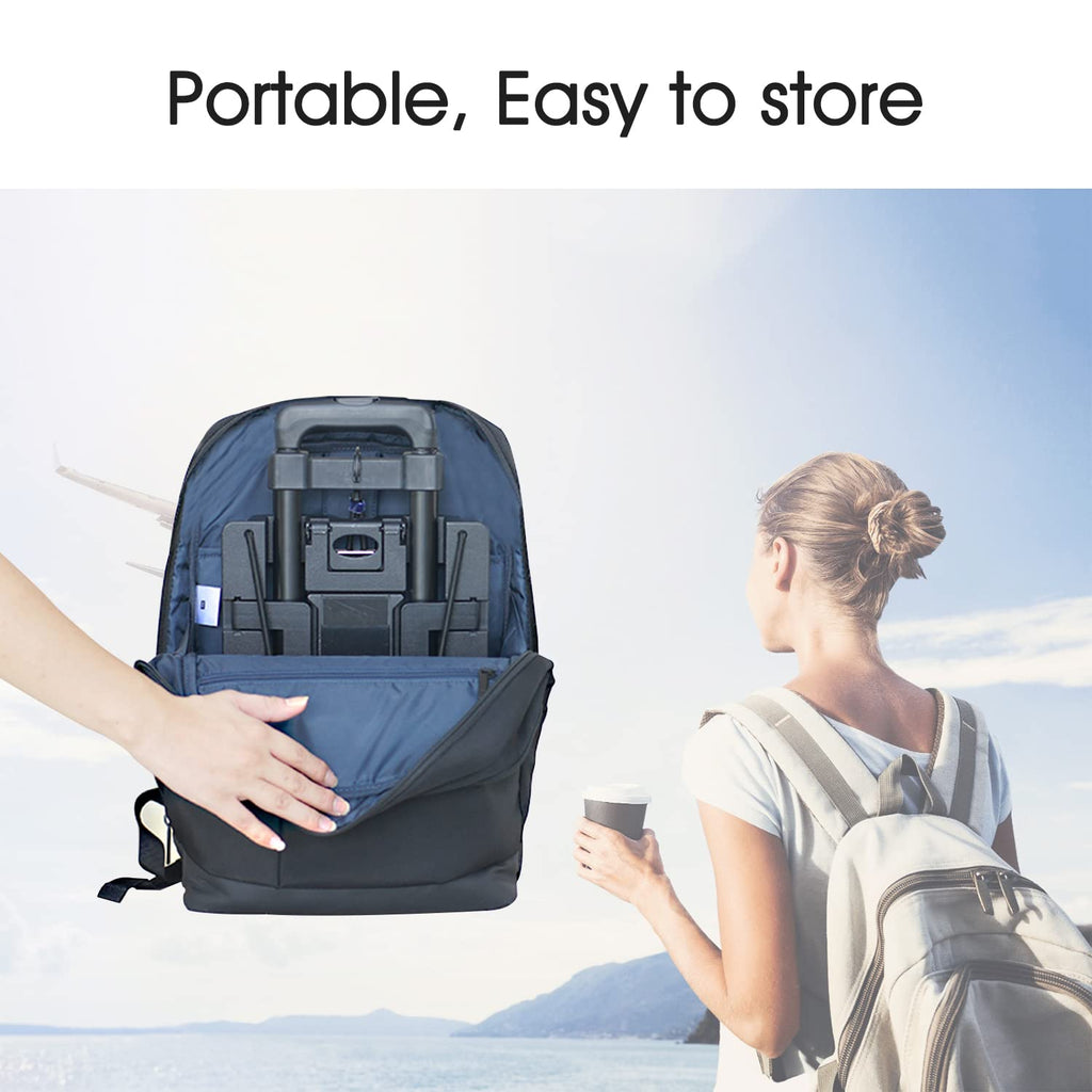 Car Seat Travel Cart for Airport, Foldable Car Seat Dolly & Roller, 90lbs Capacity Car Seat Carrier for Airport