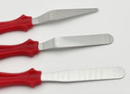 Icing Spatula,Offset Spatula Small Baking Spatulas Set with Straight4-5/8",Offset 4-1/2",Tapered 4-1/8" Stainless