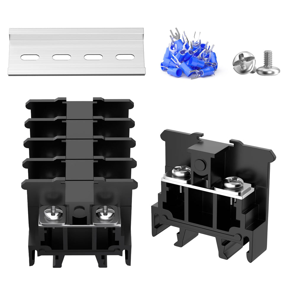 GUETNEU 5Pcs JHY1 DIN Rail Terminal Blocks, 660V 32A, 6mm²