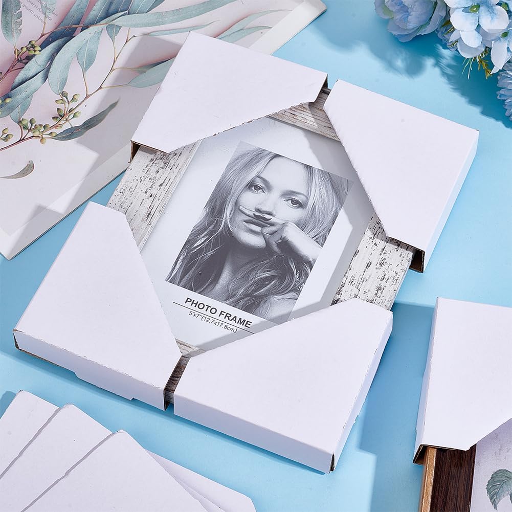 100PCS Adjustable Cardboard Corner Protectors, 1" 1.5" and 2.1" Thickness White Picture Frame Corner Protectors