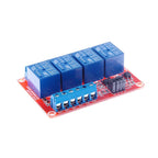 hiBCTR 4-Channel 24V Relay Module, Opto-Isolated, 10A