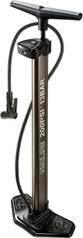 Tubeless Booster Bike Floor Pump: 200 PSI Digital Gauge Air Tank