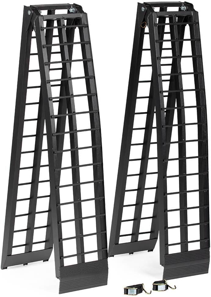 Aluminum ATV Motorcycle Loading Ramps, 1,200 lb, 9 Ft, 2-Pack