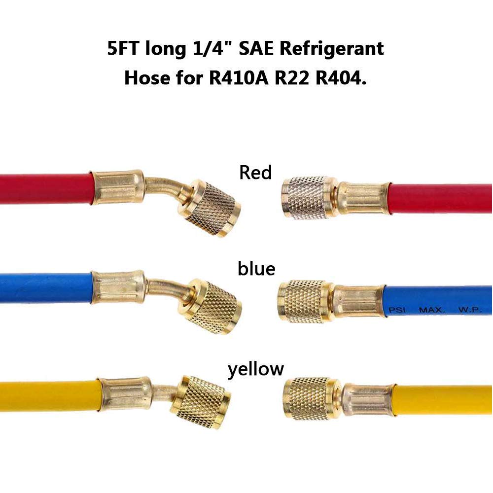 5FT AC Diagnostic Manifold Freon Gauge Set