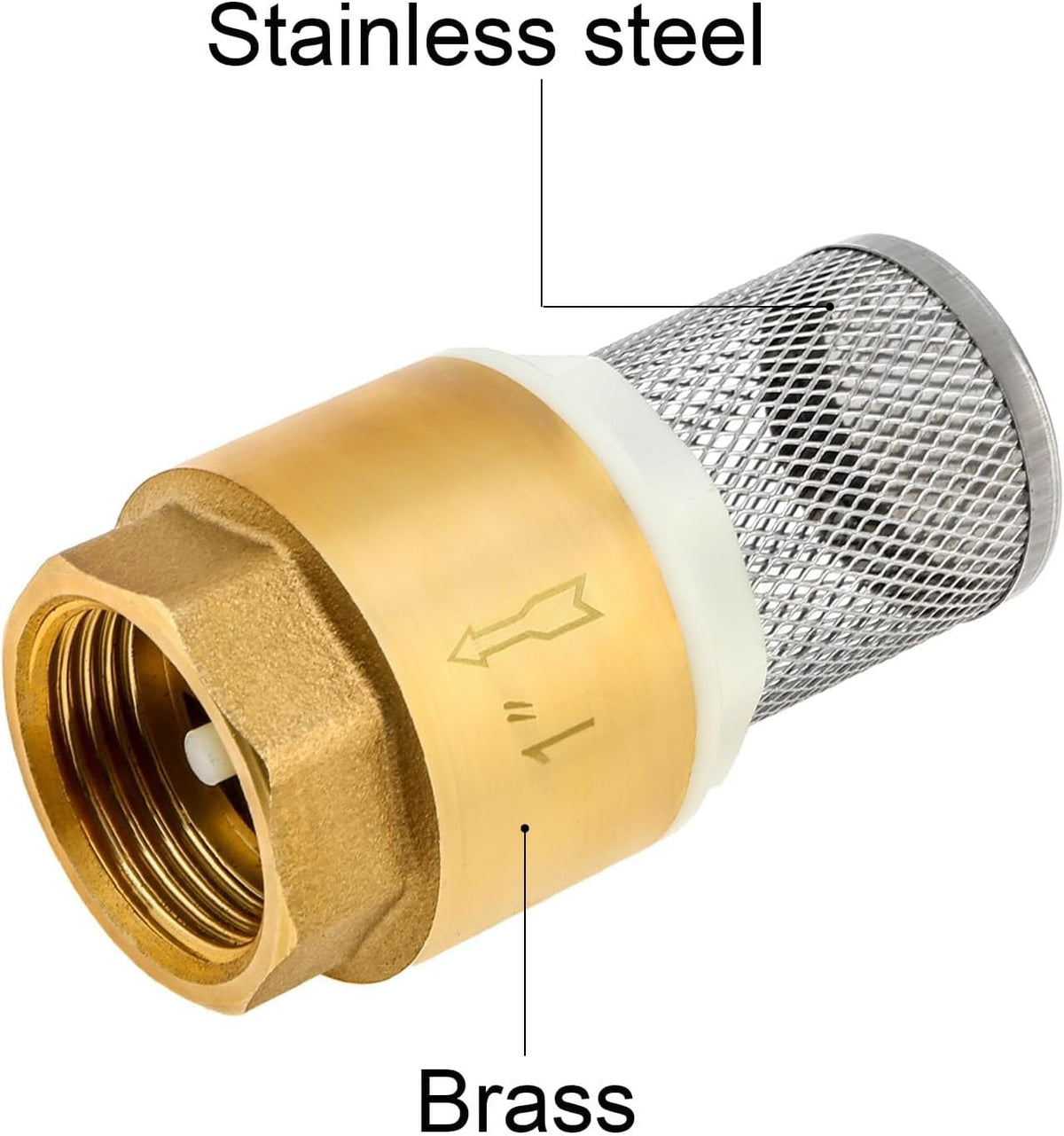 3/4" Brass Foot Valve with Filter DN20 Water Pump Bottom Check Valves