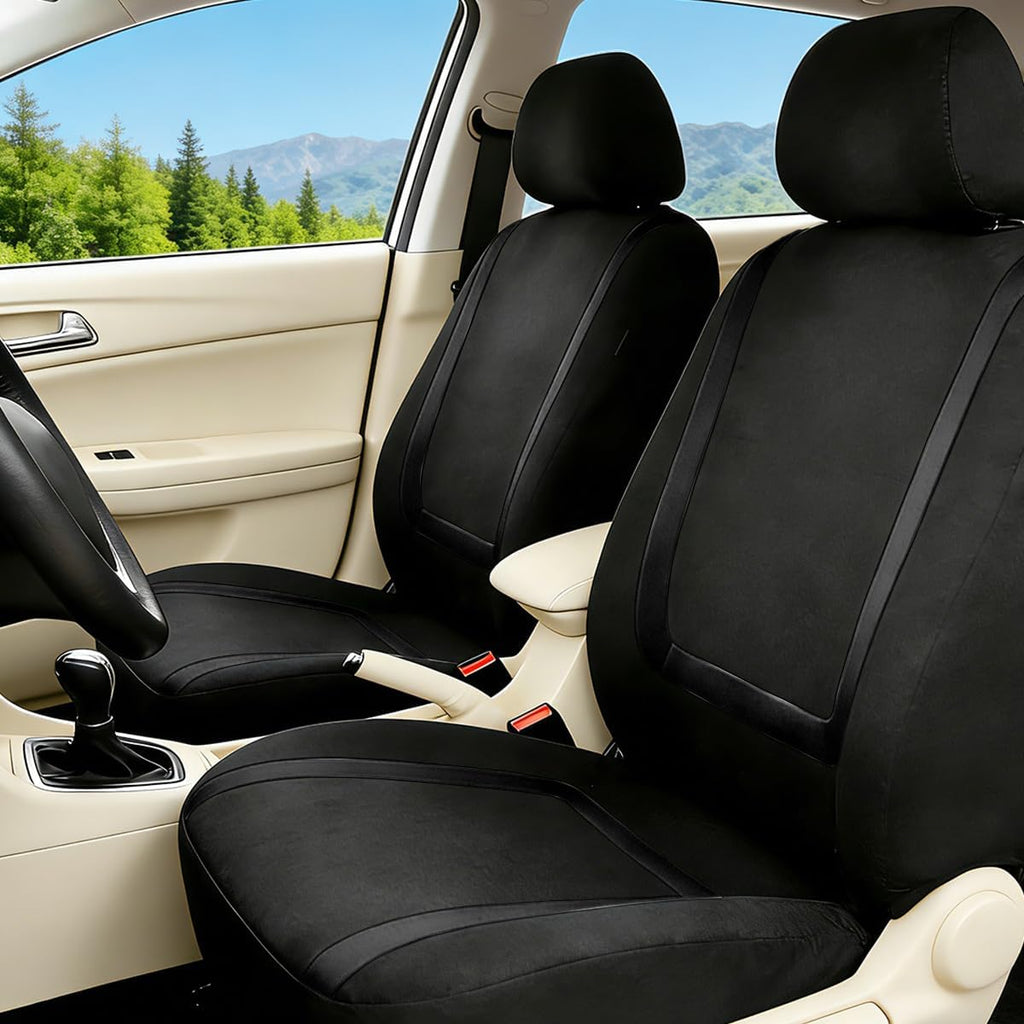 Car Seat Covers Full Set, Soft Breathable Vehicle Front and Rear Split Bench with Headrest Cover, Comfortable