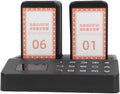 1000m Stable Signal, Moderate Vibration Strength, 1 Base 10 Guest Pagers Wireless Calling System, Simple Operation