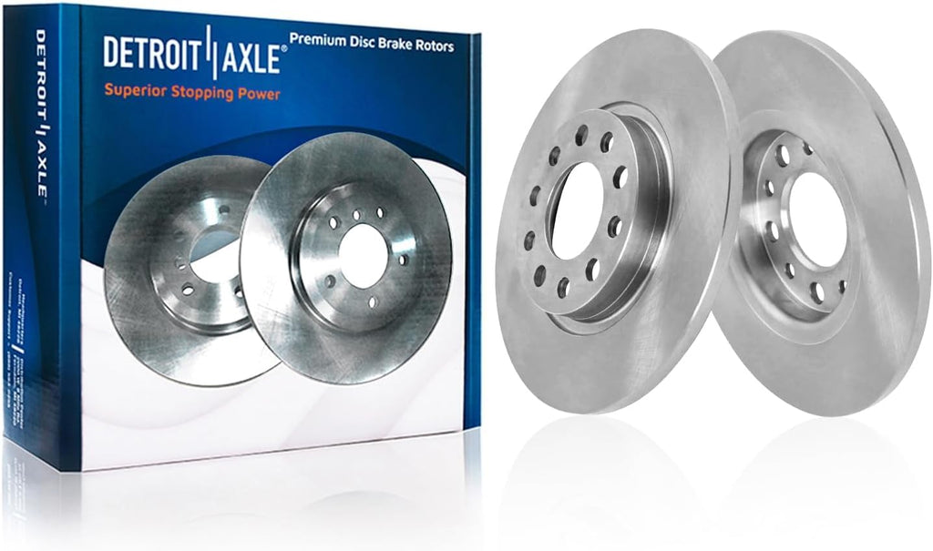 Detroit Axle - Brake Kit Replacement for 2014-2022 Jeep Cherokee | Single Piston Front Calipers, Brakes Rotors Brake