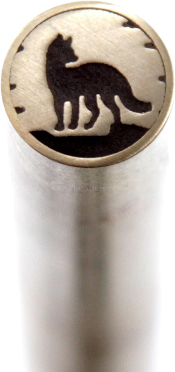 Mosaic Pin - (0.250 (1/4) Inch Diameter) - (Fox) - (MP-1028BB-250) - (Brass Outer)(Brass Inner) - Decorative Knife