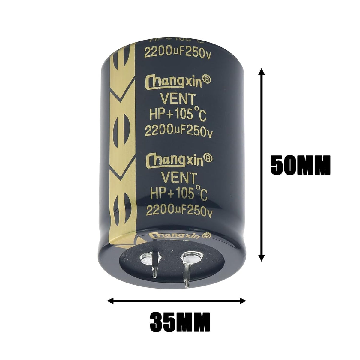 2PCS 2200UF 250V 35X50mm Snap-in Electrolytic Capacitor
