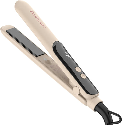 Mini Hair Straightener for Travel, Portable Dual Voltage Small Flat Iron with LED Display, Adjustable Temperature
