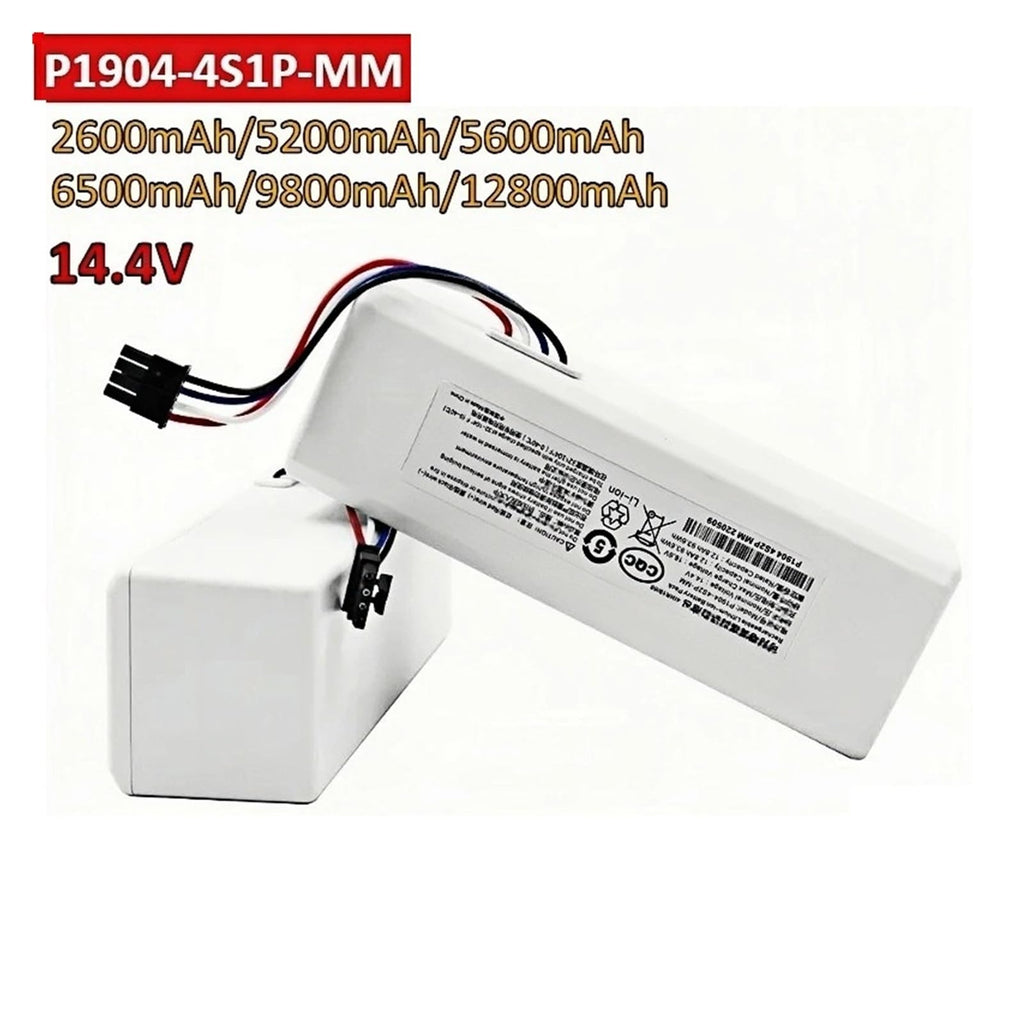 NSFGHE 14.4V/2600mAh-12800mAh Robot Battery P1904-4S1P-MM.Compatible for Mijia Mi Vacuum Cleaner Sweeping Mopping Robot Replacement Battery G1 1C(9800mAh 1Pcs)